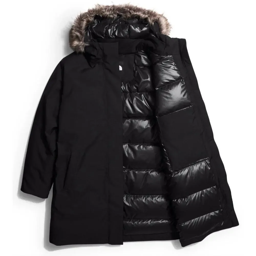 The North Face Women's Arctic Parka Coat 600 Down Fill Black 3X Fur Hood $350 - Picture 2 of 16